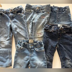 The Children's Place Light to Dark Blue Denim Jeans Lot